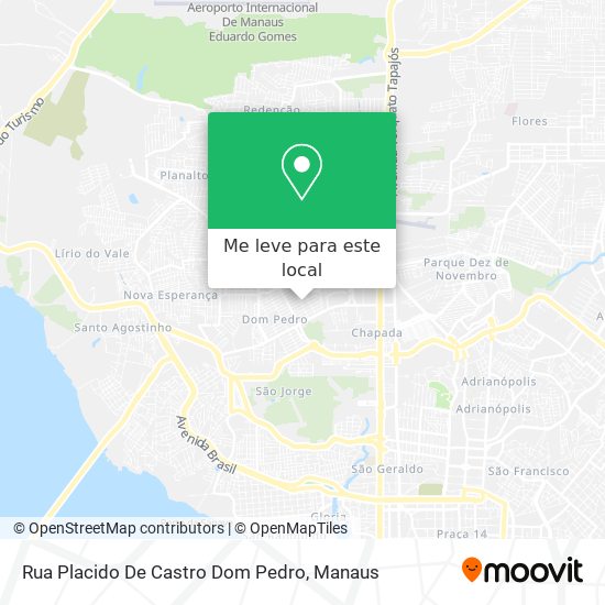 Rua Placido De Castro Dom Pedro mapa
