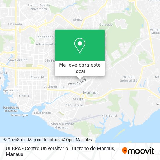 ULBRA - Centro Universitário Luterano de Manaus mapa