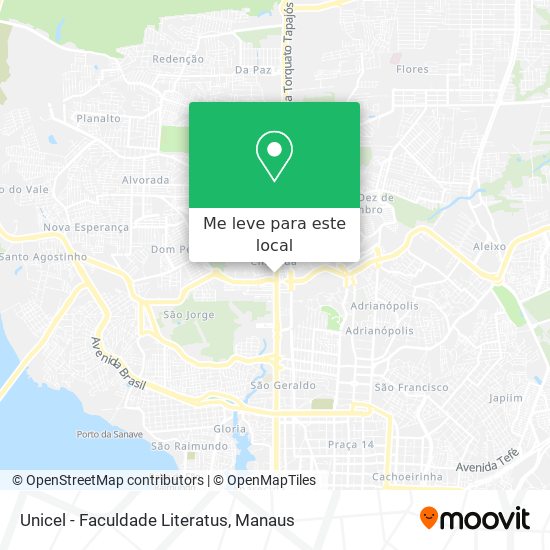 Unicel - Faculdade Literatus mapa