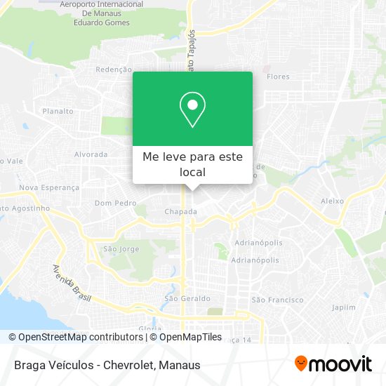 Braga Veículos - Chevrolet mapa