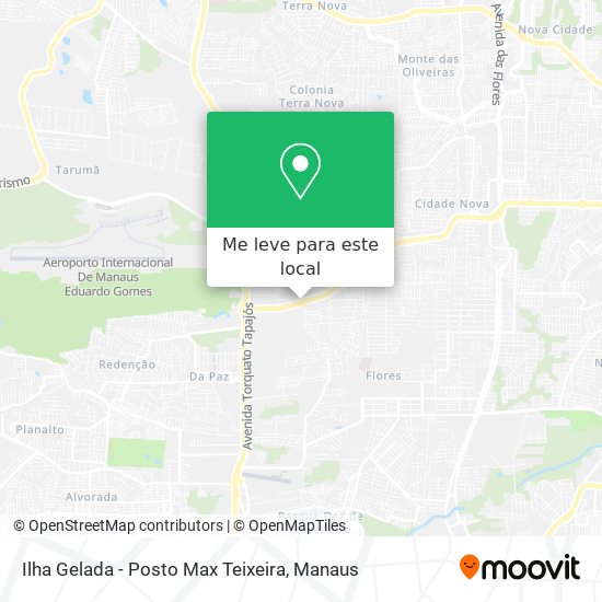 Ilha Gelada - Posto Max Teixeira mapa