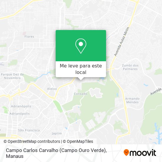 Campo Carlos Carvalho (Campo Ouro Verde) mapa