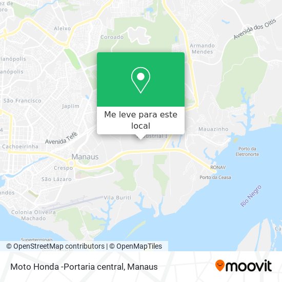 Moto Honda -Portaria central mapa