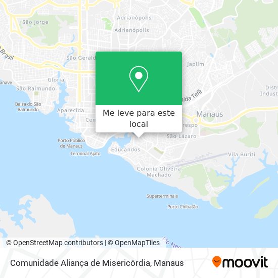 Comunidade Aliança de Misericórdia mapa