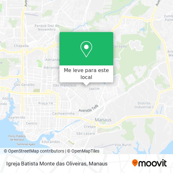 Igreja Batista Monte das Oliveiras mapa