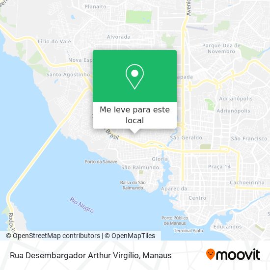 Rua Desembargador Arthur Virgílio mapa
