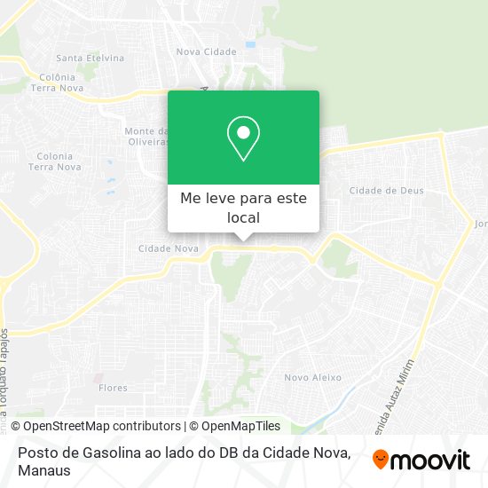 Posto de Gasolina ao lado do DB da Cidade Nova mapa