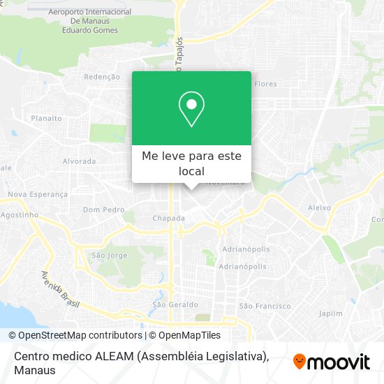 Centro medico ALEAM (Assembléia Legislativa) mapa