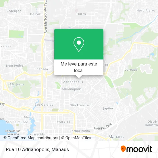 Rua 10 Adrianopolis mapa