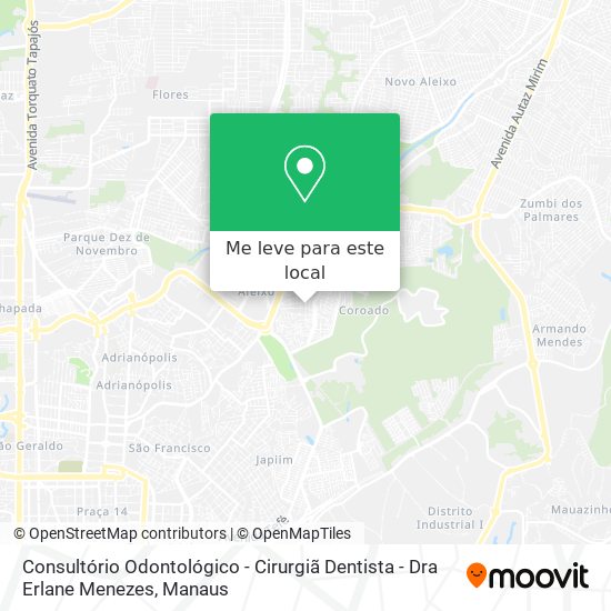 Consultório Odontológico - Cirurgiã Dentista - Dra Erlane Menezes mapa