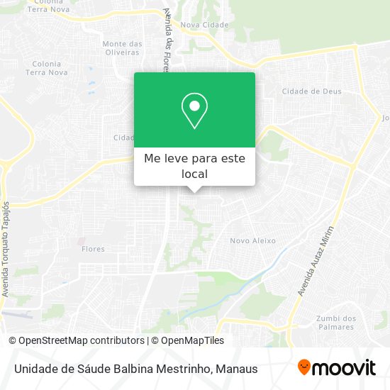 Unidade de Sáude Balbina Mestrinho mapa