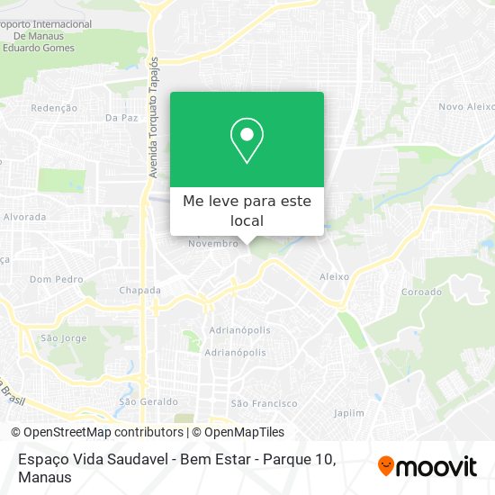 Espaço Vida Saudavel - Bem Estar - Parque 10 mapa