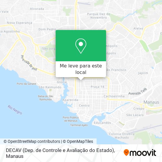 DECAV (Dep. de Controle e Avaliação do Estado) mapa