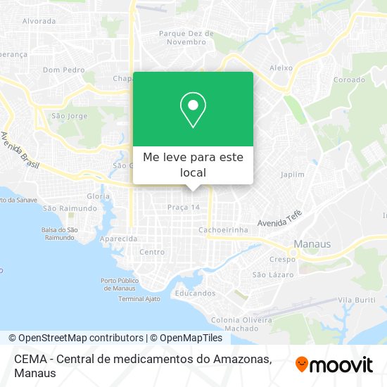 CEMA - Central de medicamentos  do Amazonas mapa