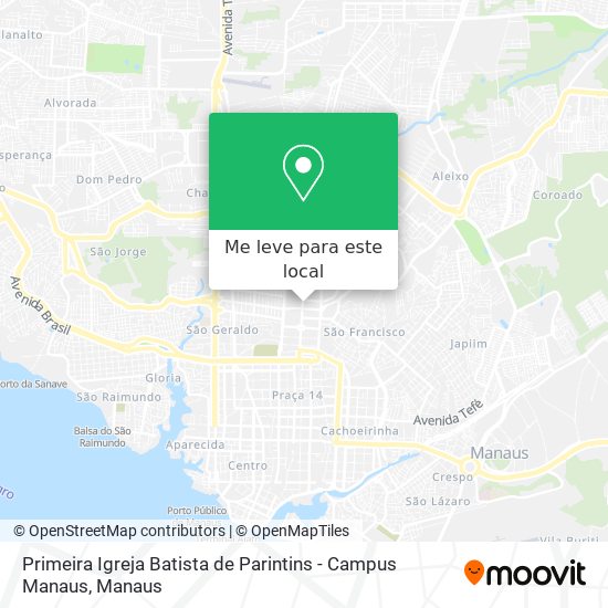 Primeira Igreja Batista de Parintins - Campus Manaus mapa