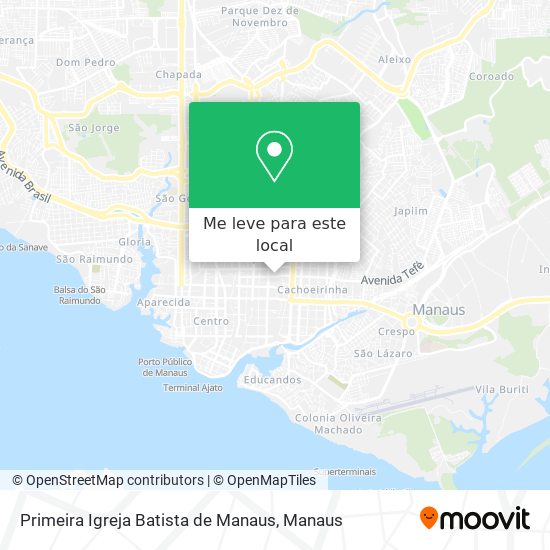 Primeira Igreja Batista de Manaus mapa