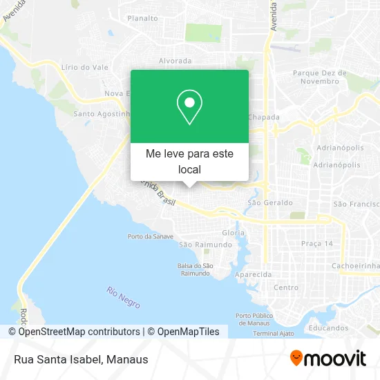 Rua Santa Isabel mapa