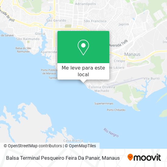 Balsa Terminal Pesqueiro Feira Da Panair mapa