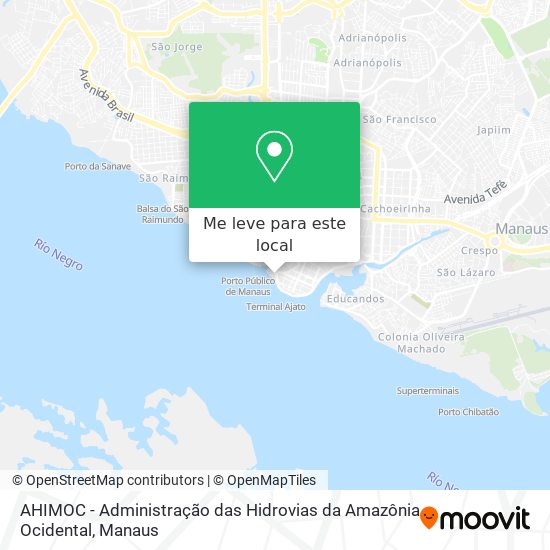 AHIMOC - Administração das Hidrovias da Amazônia Ocidental mapa