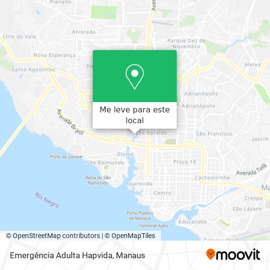Emergência Adulta Hapvida mapa