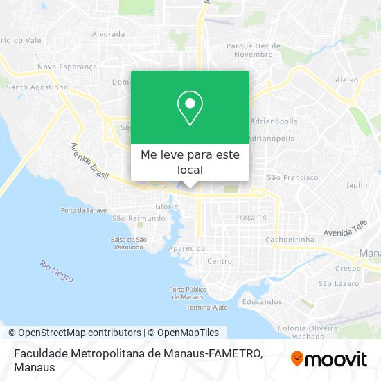 Faculdade Metropolitana de Manaus-FAMETRO mapa