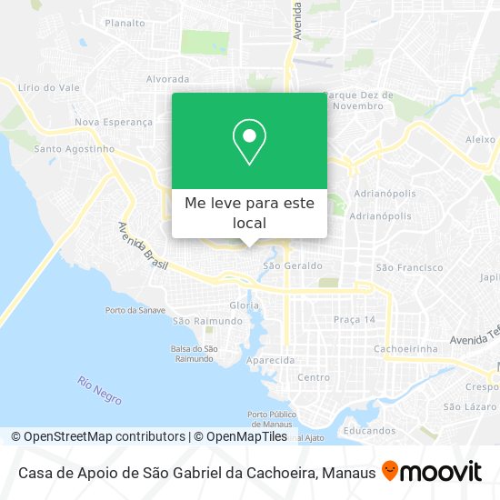 Casa de Apoio de São Gabriel da Cachoeira mapa