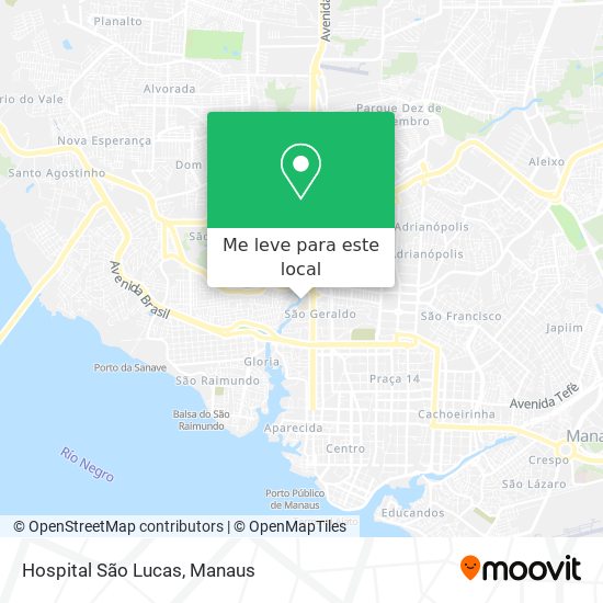 Hospital São Lucas mapa