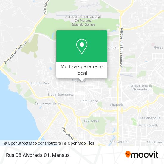 Rua 08 Alvorada 01 mapa
