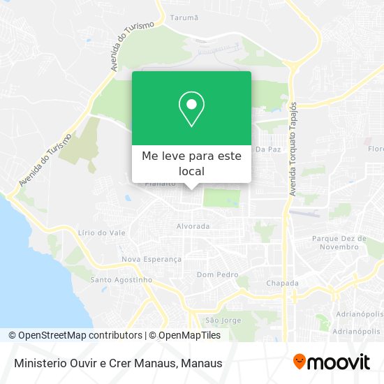 Ministerio Ouvir e Crer Manaus mapa