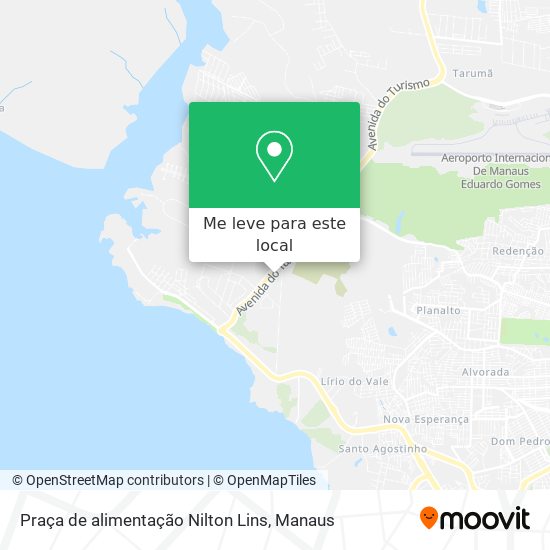 Praça de alimentação Nilton Lins mapa