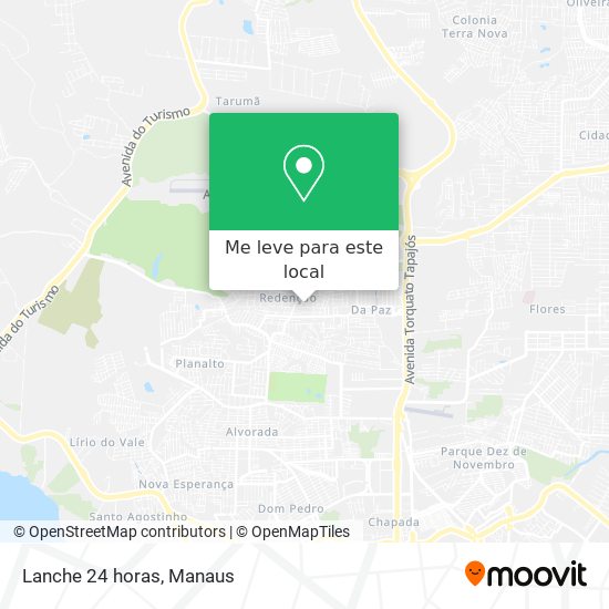 Lanche 24 horas mapa