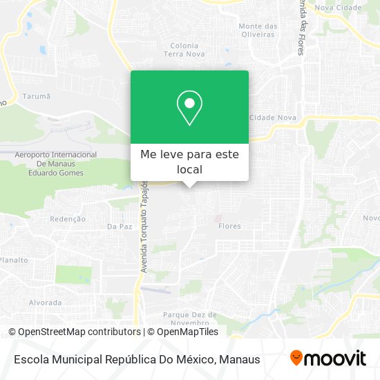 Escola Municipal República Do México mapa