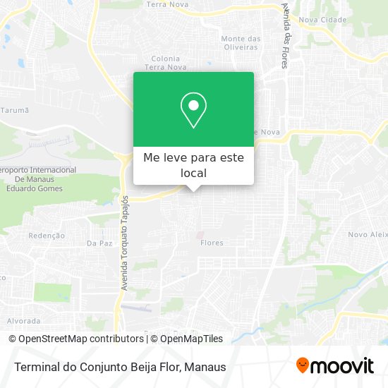 Terminal do Conjunto Beija Flor mapa