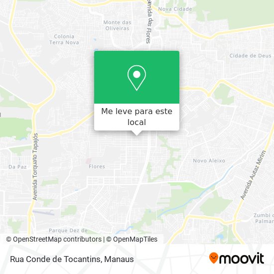 Rua Conde de Tocantins mapa