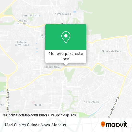 Med Clinics Cidade Nova mapa