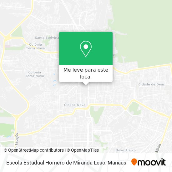 Escola Estadual Homero de Miranda Leao mapa