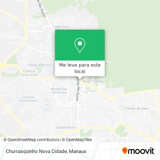 Churrasquinho Nova Cidade mapa