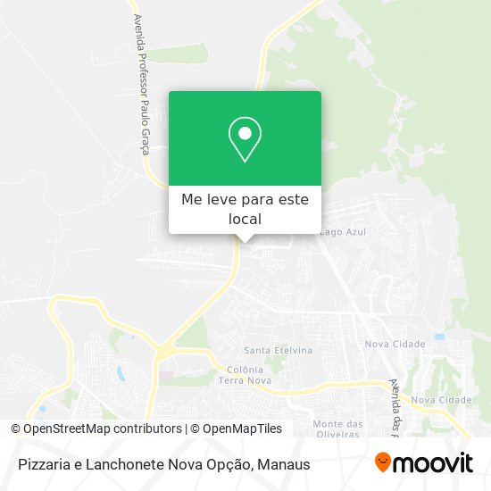 Pizzaria e Lanchonete Nova Opção mapa