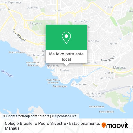 Colégio Brasileiro Pedro Silvestre - Estacionamento mapa