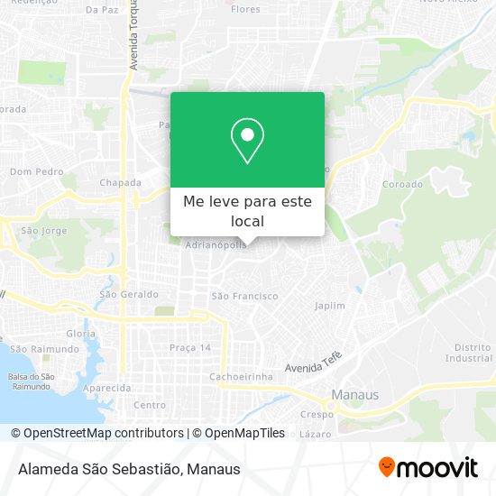 Alameda São Sebastião mapa