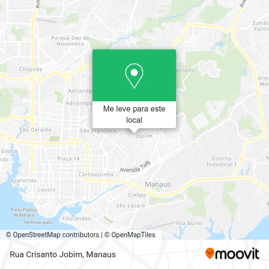 Rua Crisanto Jobim mapa