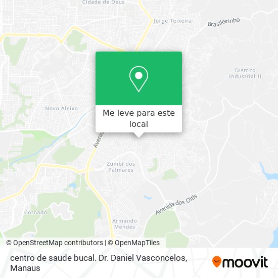 centro de saude bucal. Dr. Daniel Vasconcelos mapa