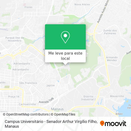 Campus Universitário - Senador Arthur Virgílio Filho mapa