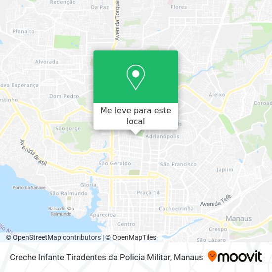 Creche Infante Tiradentes da Policia Militar mapa