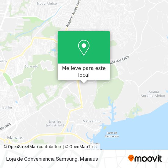 Loja de Conveniencia Samsung mapa