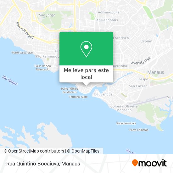 Rua Quintino Bocaiúva mapa