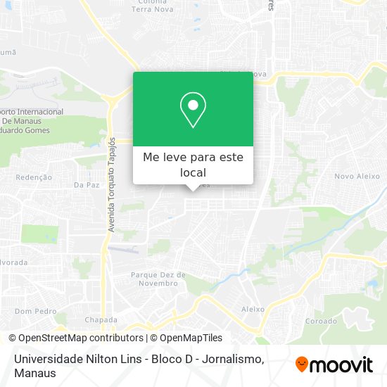 Universidade Nilton Lins - Bloco D - Jornalismo mapa