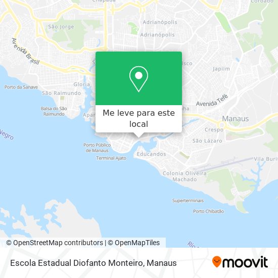 Escola Estadual Diofanto Monteiro mapa