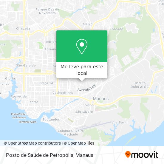 Posto de Saúde de Petropólis mapa