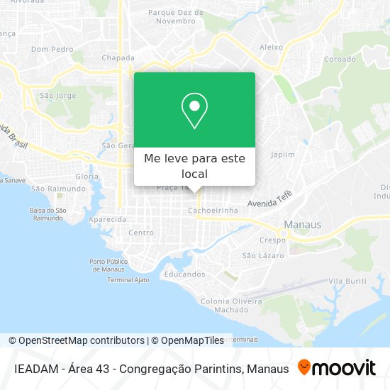 IEADAM - Área 43 - Congregação Parintins mapa